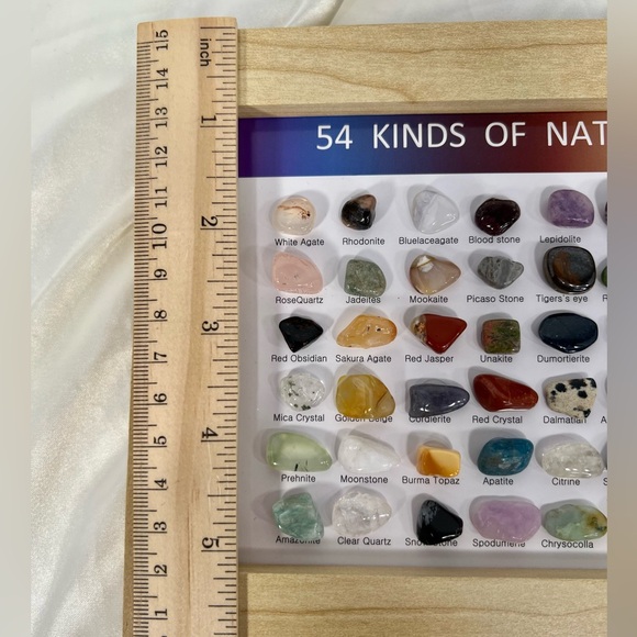 54 Framed Gemstone Samples Gift Horizontal - Picture 3 of 4